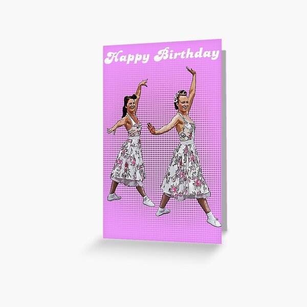 Bobby Sox Dancers - Happy Birthday Greeting Card