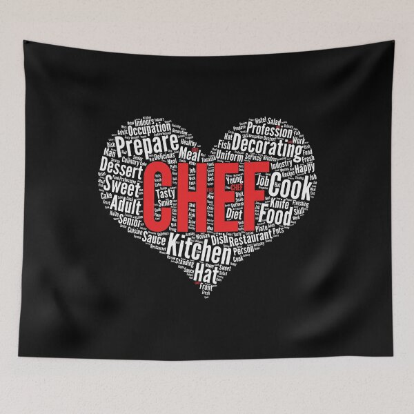 Item preview, Chef Heart Shape Word Cloud Design Cook product designed and sold by theodoros20.
