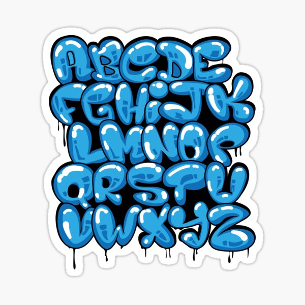 Alphabet blue Sticker