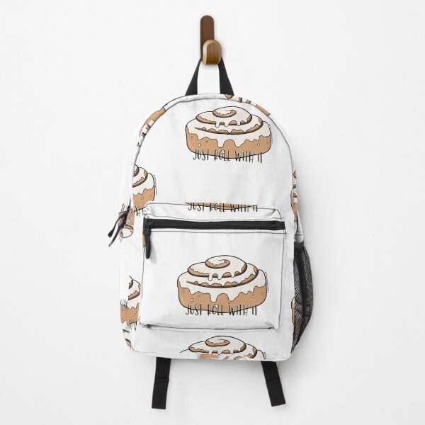 Item preview, Just Roll With It Digital Doodle Pun | sticker, magnet, button | baking, que sera sera, cinnamon bun, breakfast designed and sold by Caroline Lynch.