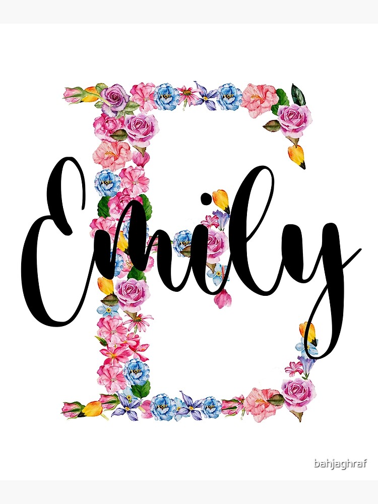 Emily Name - Meaning of the Name Emily Mounted Print for Sale by bahjaghraf