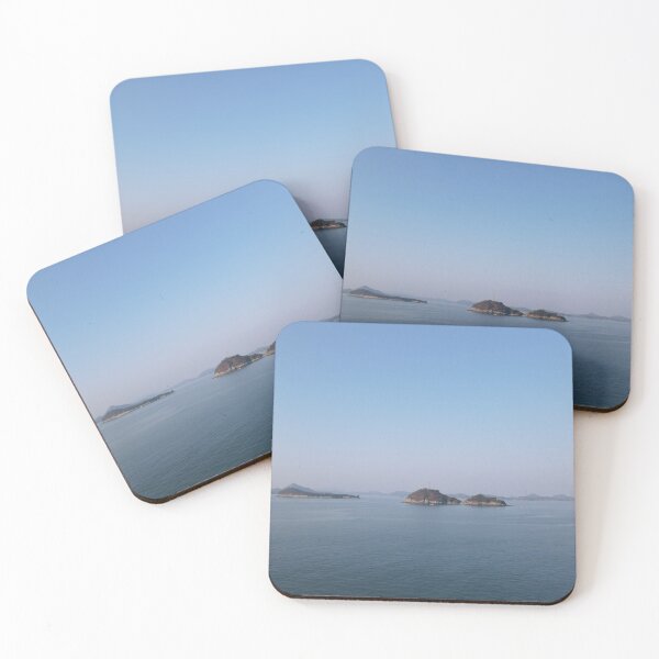 Item preview, Island scenery on the sea in front of Geogeumdo Island in the beautiful South Sea of Korea, aerial photography with drone designed and sold by human8891.
