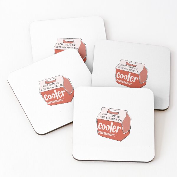 Item preview, Don't Hate Me Just Because I'm Cooler Digital Doodle Pun | sticker, magnet, button | sassy, confident designed and sold by Caroline Lynch.