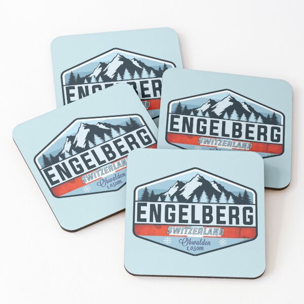 Item preview, Engelberg Ski Switzerland Skiing Alps Sticker T-Shirt 01 designed and sold by OuterShellUK.