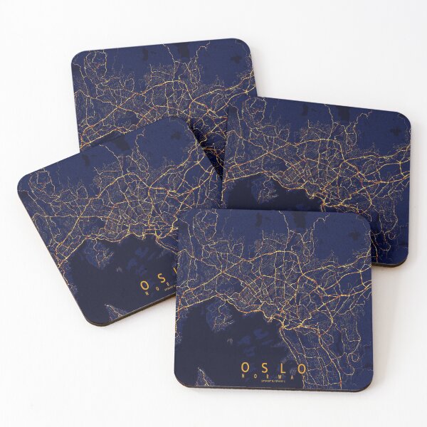 Item preview, Oslo, Norway Map - City At Night designed and sold by deMAP.