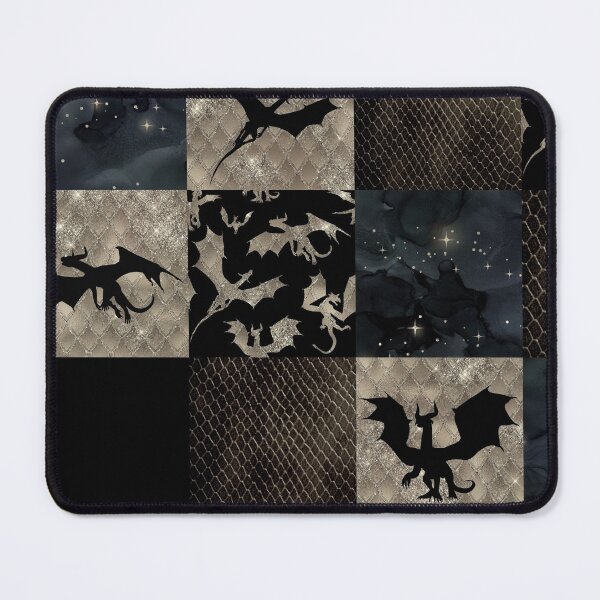 Item preview, Dragon Patchwork - Pewter designed and sold by SugarPineDesign.