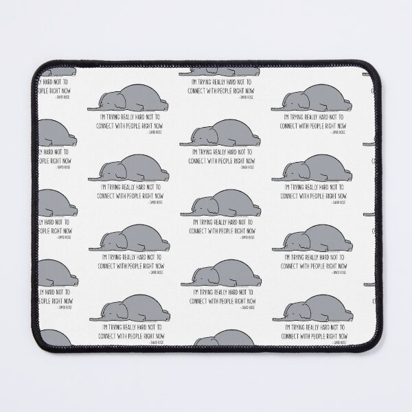 Item preview, I'm Trying Really Hard Not to Connect with People Right Now Digital Doodle Pun | sticker, magnet, button | elephant, personal space, introvert, solitude designed and sold by Caroline Lynch.
