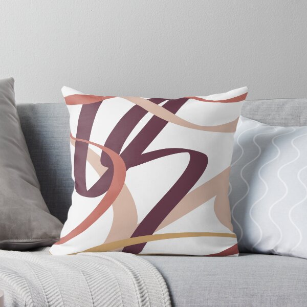 Item preview, Arte lineal abstracto en rojo, morado y dorado designed and sold by Linlera.