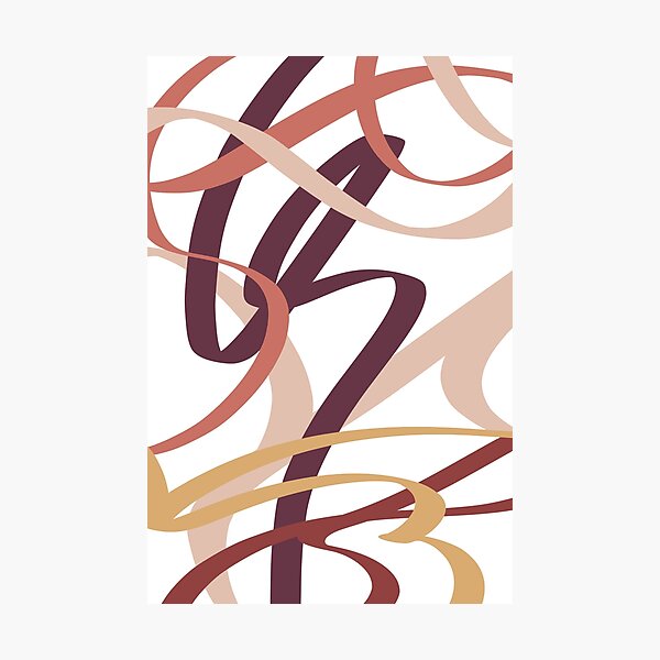 Item preview, Abstract Line Art in Red, Purple and Gold designed and sold by Linlera.