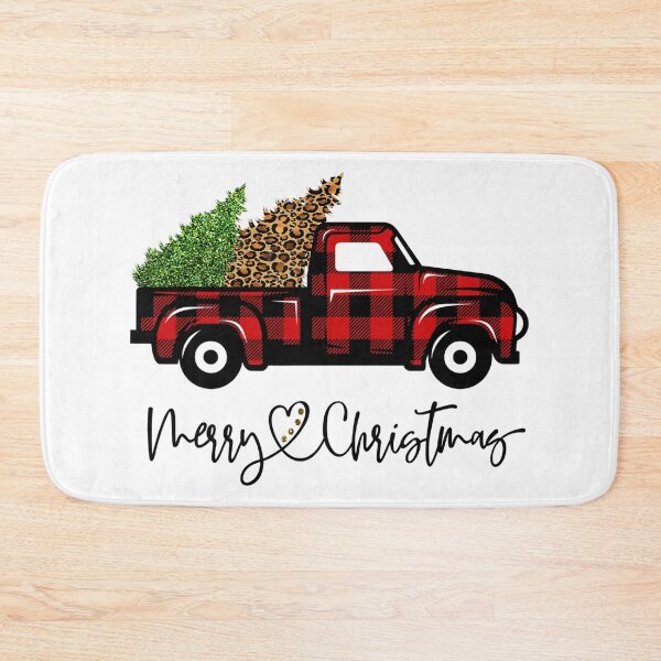 Item preview, Merry Christmas Buffalo Truck Tree Red Plaid Leopard designed and sold by shlebah.