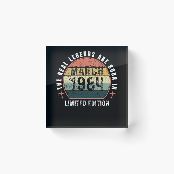 Item preview, The real Legends are born in March 1984 Birthday Vintage colorful gift designed and sold by llon.