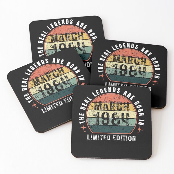 Item preview, The real Legends are born in March 1984 Birthday Vintage colorful gift designed and sold by llon.