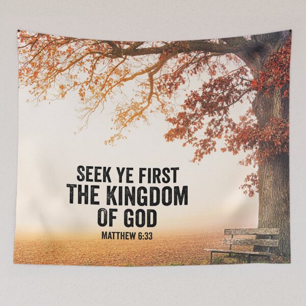 Item preview, Bible Verse Art - Seek Ye First The Kingdom Of God - Matthew 6:33 designed and sold by JacquelineLim.