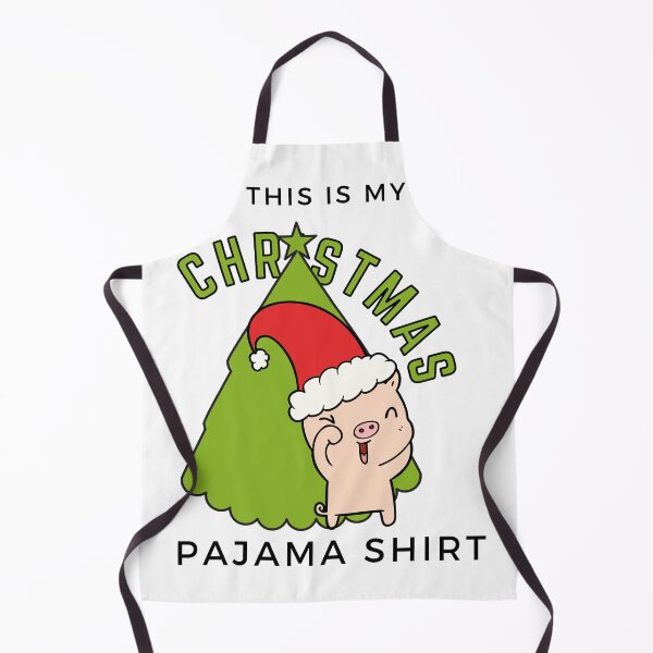 Item preview, This Is My Christmas Pajama Shirt pig and tree White designed and sold by Rainbows Rock.