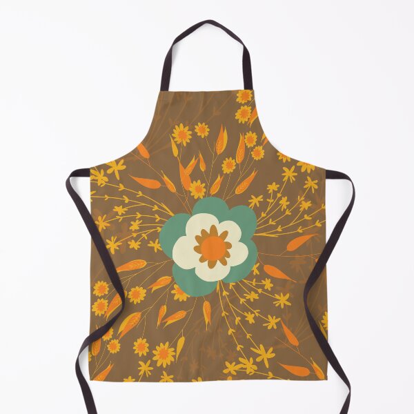 Item preview, Retro Flower Cottage Brown designed and sold by susycosta.