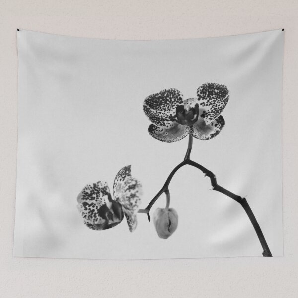 Item preview, Simply a Orchid flower | Black and White Fine Art Photo designed and sold by Diana van Neck.