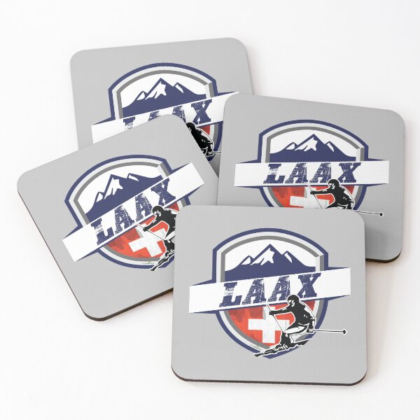 Item preview, Laax Ski Switzerland Skiing Alps Sticker T-Shirt 02 designed and sold by OuterShellUK.