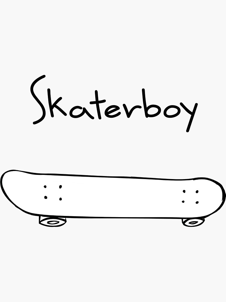 "Skater boy with skateboard" Sticker by meeega Redbubble