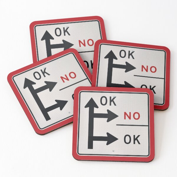 Item preview, Road sign OK, NO, OK designed and sold by studio838.
