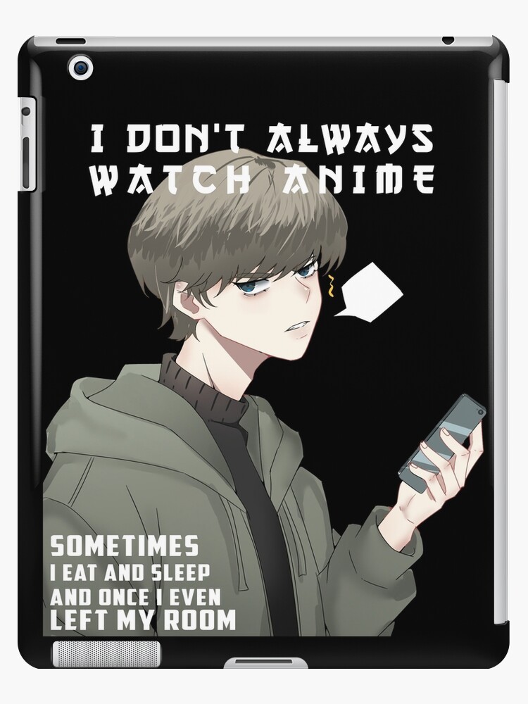Anime Teenager Boy Watches Anime