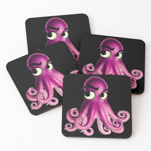 Item preview, Vintage Octopus with Cartoon Eyes: Fuchsia Pink designed and sold by OutofFocusShop.