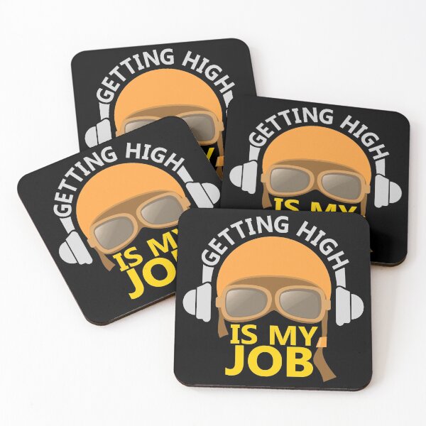 Item preview, Getting High Is My Job - Pilot hat designed and sold by MoSaid.