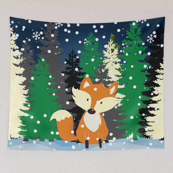 Item preview, Fox in the Snow - Cute Red Fox in Winter Forest designed and sold by JulieSouster.