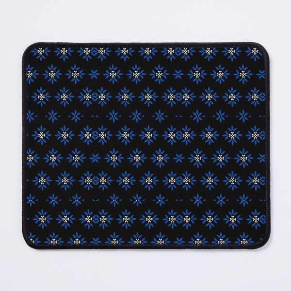 Item preview, Black and Blue Flowers Pattern designed and sold by MariesDesigns11.