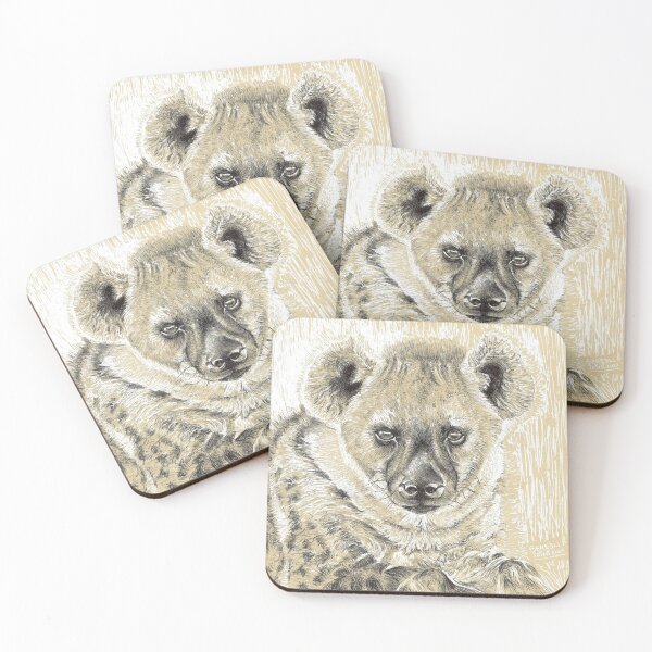 Item preview, Hyenas illustration with a Black & White Pen designed and sold by Irini Seresli.
