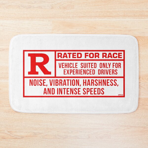 Item preview, Rated R For Race - White/Red designed and sold by TswizzleEG.