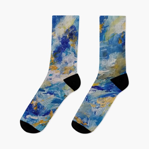 Aperçu de l'œuvre Conception abstraite bleu et or créée et vendue par JANDR-Designs.