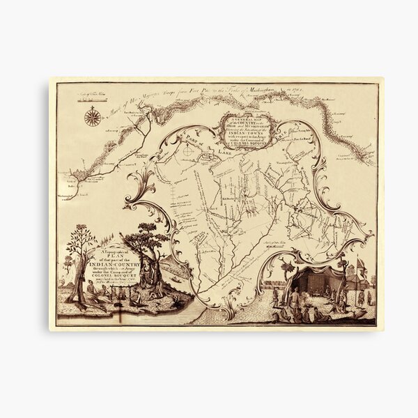 Item preview, Map Of Ohio 1765 designed and sold by mollyfare.