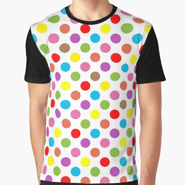 multicolor polka dot shirt