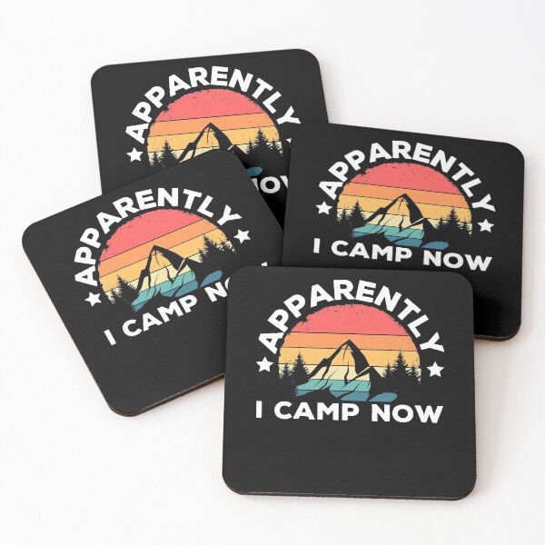 Item preview, Apparently I Camp Now- Funny Vintage Hiking Camping Lovers Rv Camper designed and sold by ohmier.