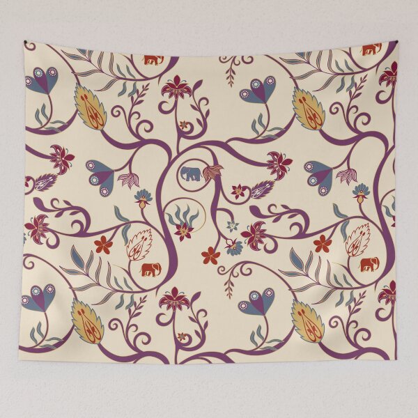 Item preview, Burgundy and Cream Bohemian Pattern designed and sold by KeeganCreations.