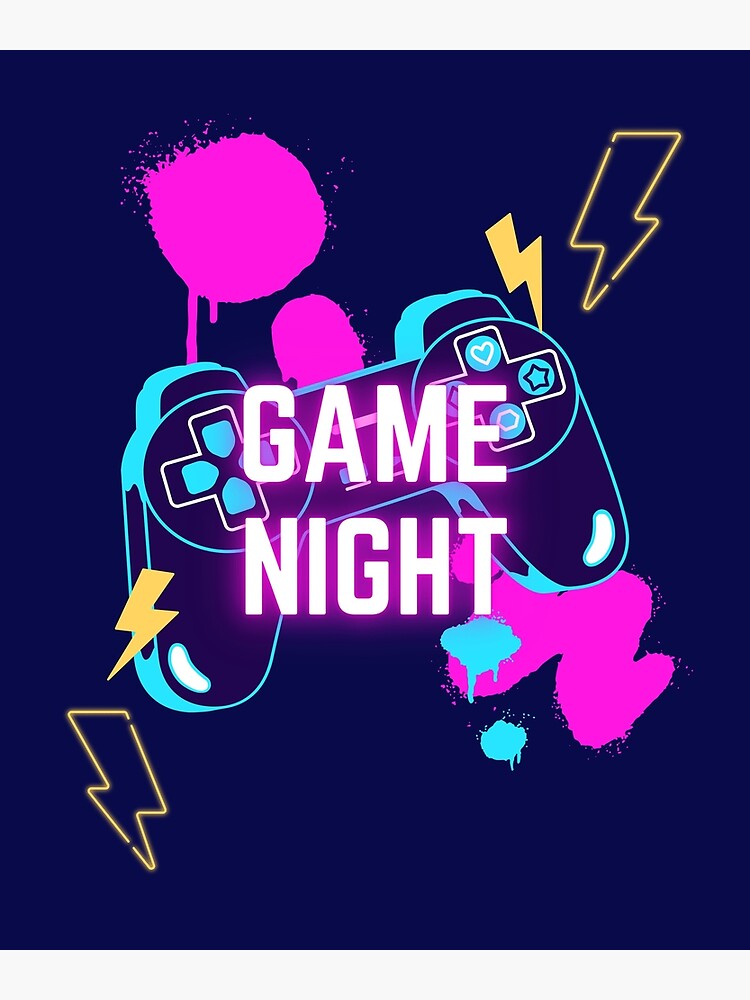 “Game Night with Friends, Gaming svg, " Poster for Sale by Elaf4design