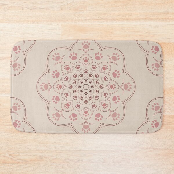 Item preview, Pawprint mandala in reddish designed and sold by Tillowin.