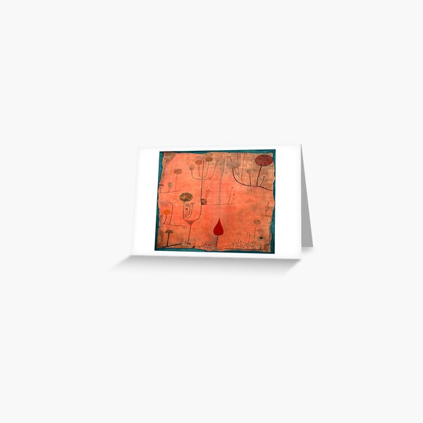 Paul Klee "Fruits sur rouge" avec signature | Inspiré de Klee Carte de vœux