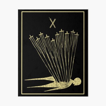 Item preview, The Ten of Swords Tarot Card designed and sold by Owl-n-bear.
