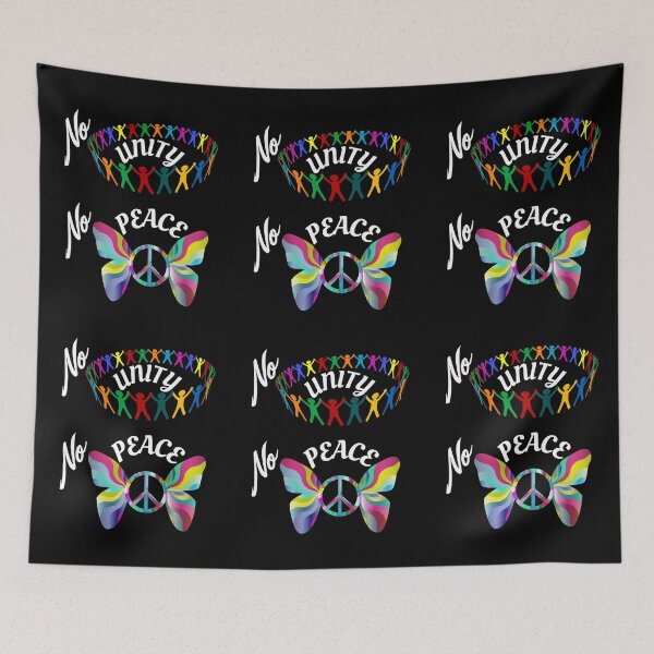 Item preview, No Unity No Peace-White Text designed and sold by Trendi61.