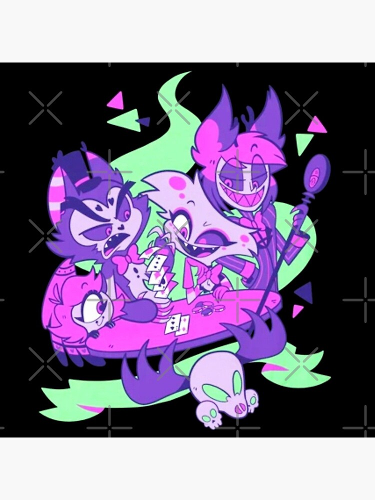 Alastor Husk Nifty and Angel Dust Playing Cards - Hazbin Hotel