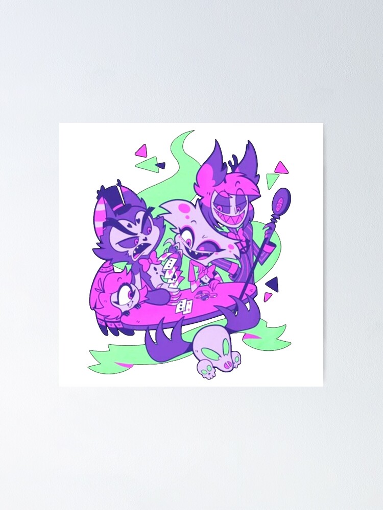 Alastor Husk Nifty and Angel Dust Playing Cards - Hazbin Hotel