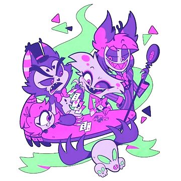 Alastor Husk Nifty and Angel Dust Playing Cards - Hazbin Hotel