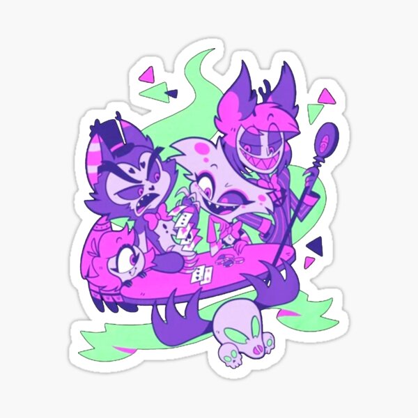 Alastor Husk Nifty and Angel Dust Playing Cards - Hazbin Hotel