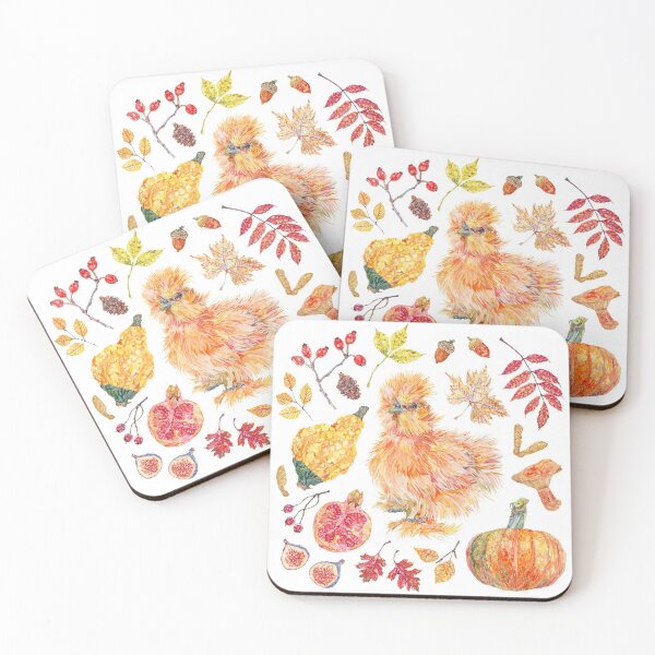 Item preview, Fall Harvest Silkie Chicken designed and sold by becca-boyce.