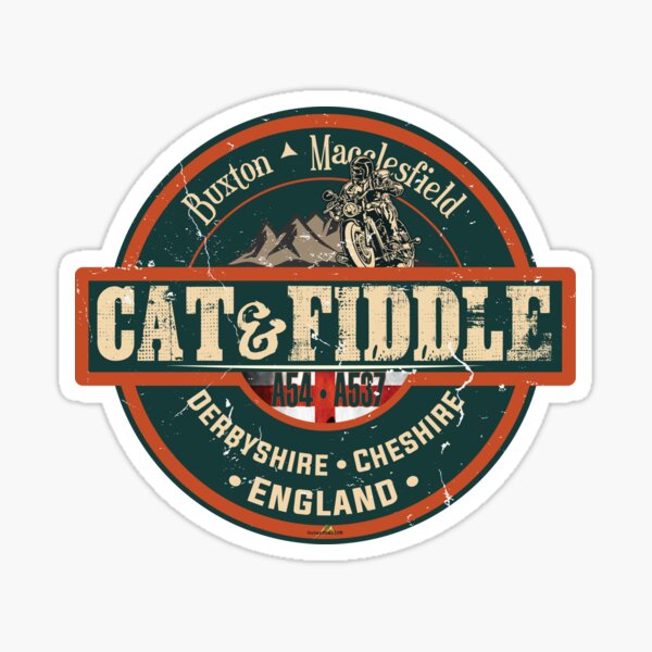 Artikel-Vorschau von Cat & Fiddle (A537) Motorrad Fahrrad Aufkleber & T-Shirt 04, designt und verkauft von OuterShellUK.