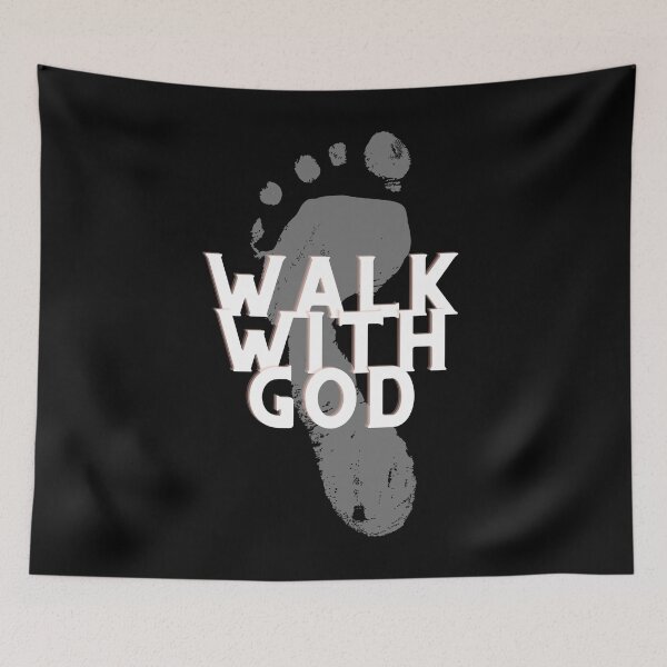 Item preview, Walk With God Christian Footprint Design designed and sold by CrossAndCrown.