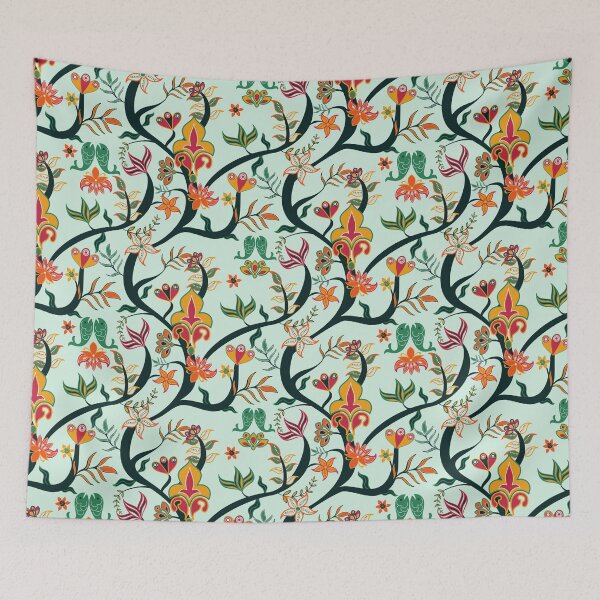 Item preview, Mint Green Bohemian Intertwining Branches designed and sold by KeeganCreations.