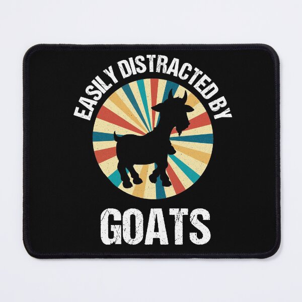 Item preview, Easily Distracted By Goats Funny Retro Vintage Gift present designed and sold by Wadia Hamda.