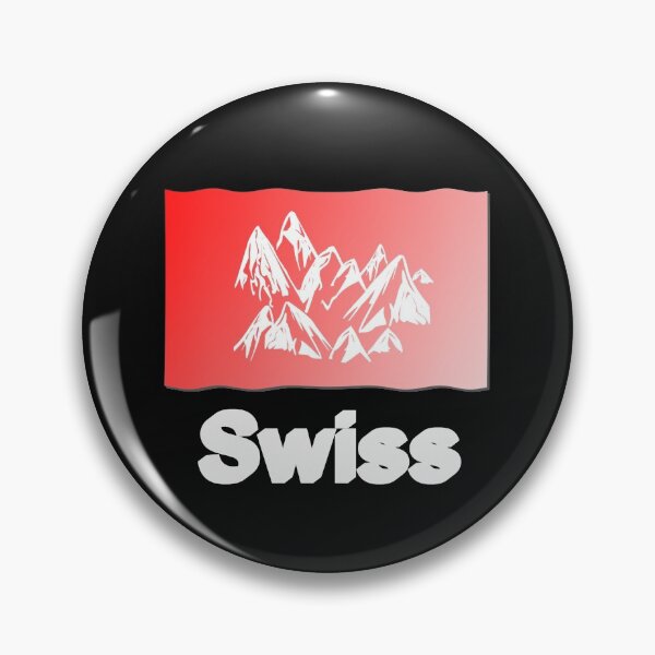 Item preview, Swiss flag motif, mountains, Swiss gift idea designed and sold by Kirei-Lily.